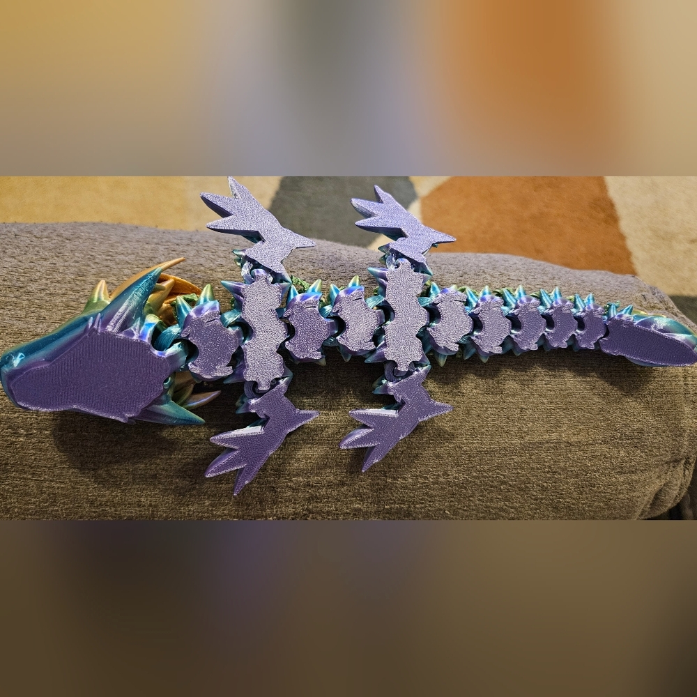 Baby Rose Dragon 3D Printed Figure - Picture 5 of 6
